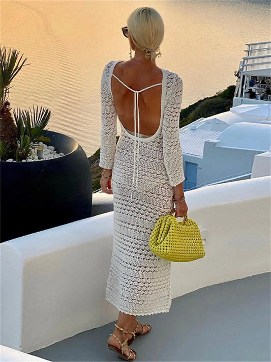 Backless Crochet Dress